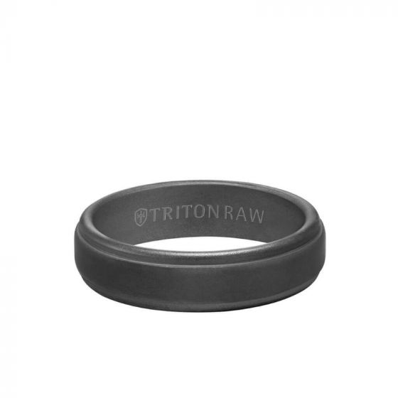 Triton Black Tungsten Carbide Wedding Band