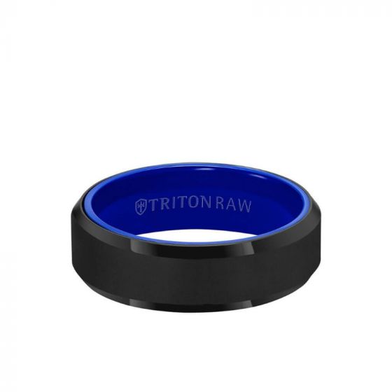 Triton Two-Tone Tungsten Carbide Wedding Band