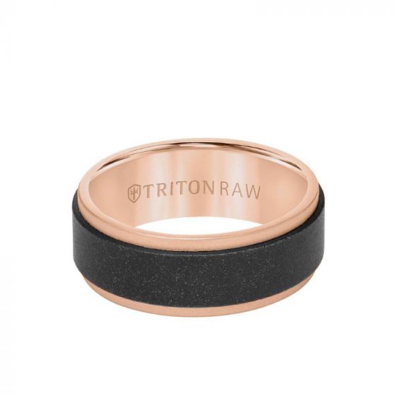 Triton Rose Tungsten Carbide Wedding Band