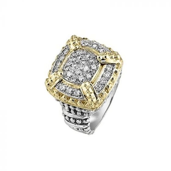 Alwand Vahan 14k Yellow Gold & Sterling Silver Pave Diamonds Ring