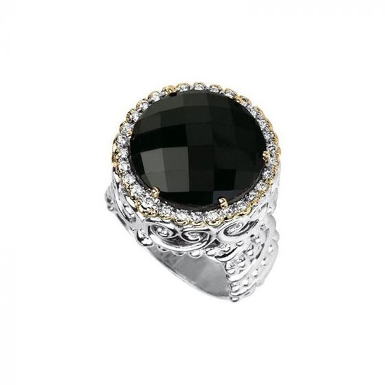 Alwand Vahan 14k Yellow Gold & Sterling Silver Onyx Ring