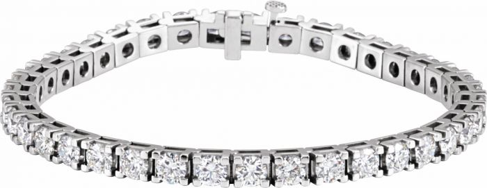 14K White 9 1/6 CTW Diamond Line 7 1/4 Bracelet