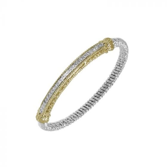 Vahan 14k Yellow Gold & Sterling Silver Bar Bracelet