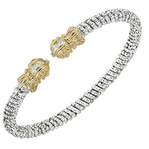Vahan 4mm 14k Gold & Sterling Silver Diamond Bracelet