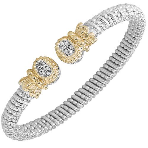 Vahan 6mm 14k Gold & Sterling Silver Diamond Bracelet