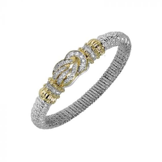 Vahan 14k Yellow Gold & Sterling Silver Diamond Knot Bracelet