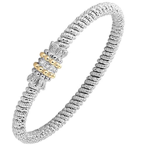 Vahan 4mm 14k Gold & Sterling Silver Diamond Bracelet