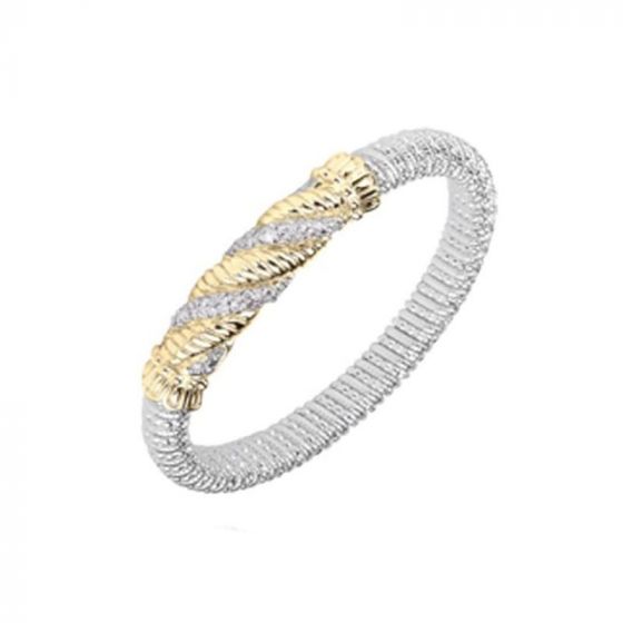 Vahan 14k Yellow Gold & Sterling Silver Twisted Bracelet
