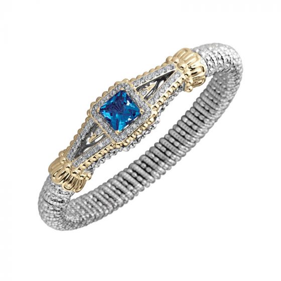 Vahan 14k Yellow Gold London Blue Topaz Bracelet