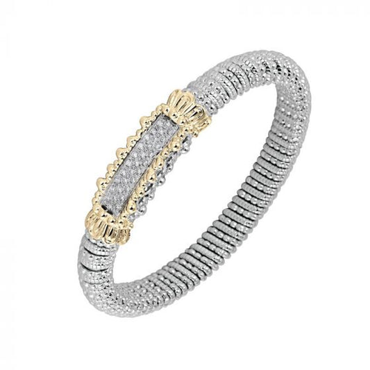 Vahan 14k Yellow Gold & Sterling Silver Bar Design Bracelet