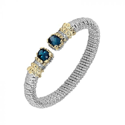 Vahan 14k Yellow Gold & Sterling Silver London Blue Topaz Bracelet
