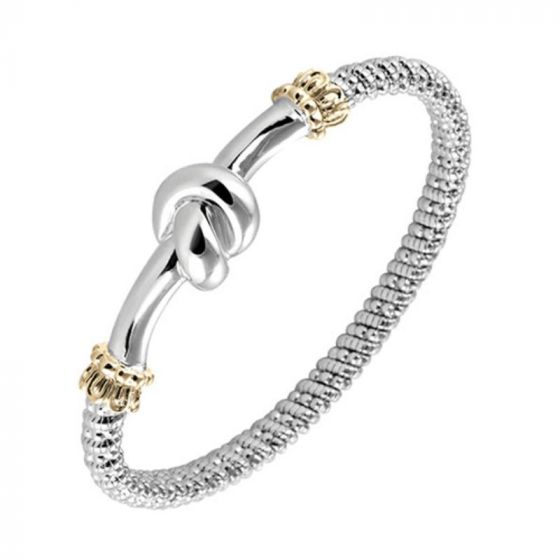 Vahan 4mm 14k Gold & Sterling Silver Bracelet