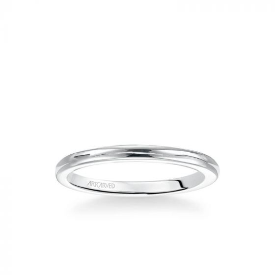 ArtCarved Platinum Lindsey Classic Polished Wedding Band