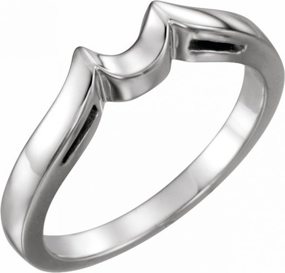 14K White Band for 6.5 mm Round Ring