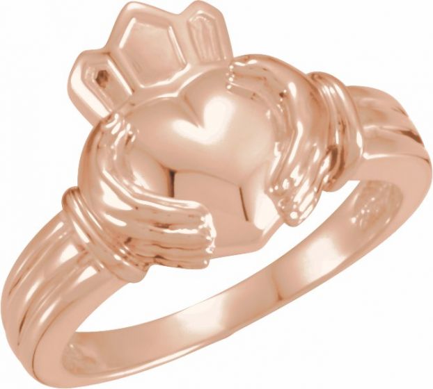 14K Rose Claddagh Ring
