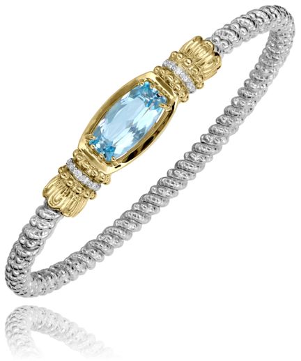 Vahan 14k Gold & Sterling Silver Sky Blue Topaz Bracelet