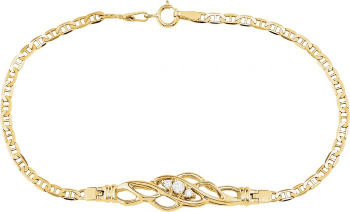 14K Yellow 1/8 CTW Diamond 7 1/2 Bracelet