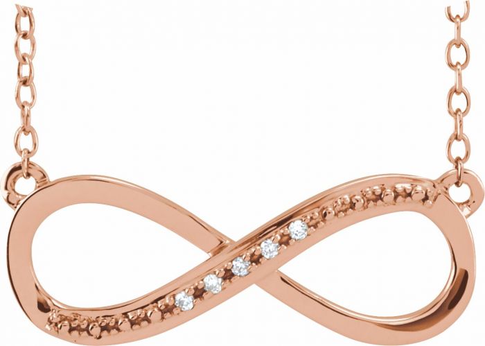 14K Rose .025 CTW Diamond 16-18 Necklace