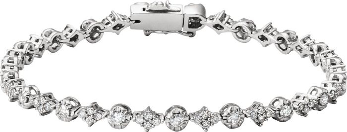 14K White 2 1/2 CTW Diamond 7.5 Bracelet