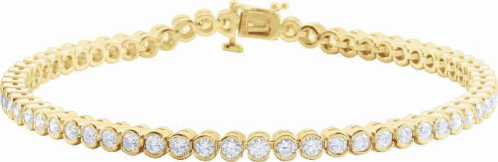 14K Yellow 3 1/6 CTW Diamond Line 7.25 Bracelet
