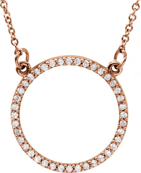 14K Rose 1/6 CTW Diamond 16 Necklace
