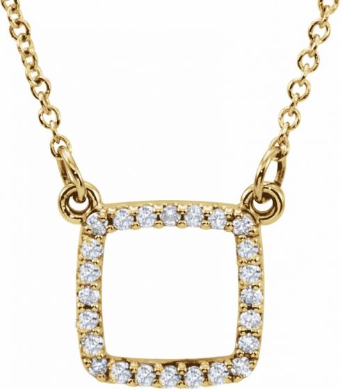 14K Yellow 1/10 CTW Diamond 16 Necklace