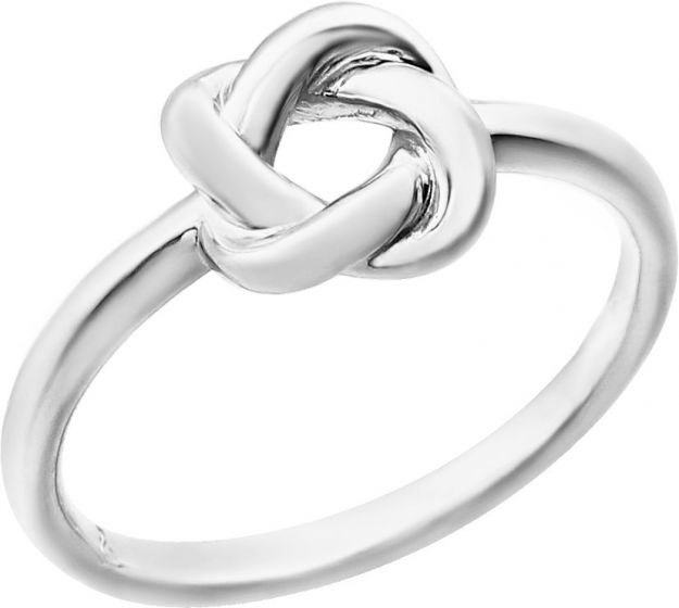 14K White Knot Design Ring