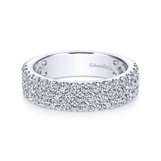 Gabriel & Co. 14k White Gold Stackable Diamond Ring