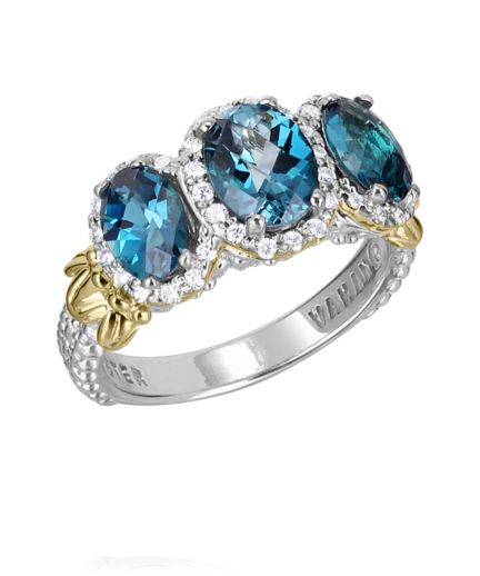 Vahan 14k Gold & Sterling Silver London Blue Topaz Ring
