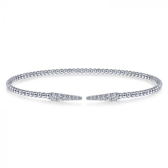 Gabriel & Co. 14k White Gold Bujukan Diamond Bangle Bracelet