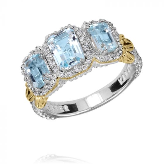 Vahan 14k Gold & Sterling Silver Sky Blue Topaz Ring