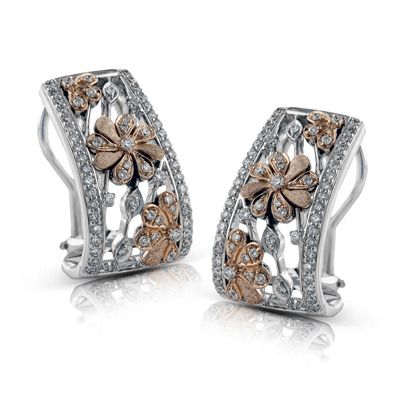 Simon G. 18k White Gold Earrings