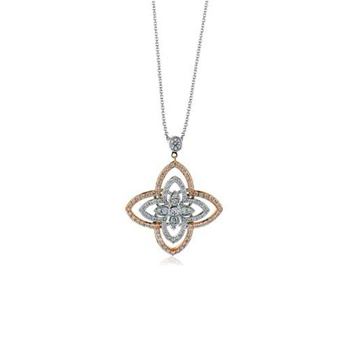 Simon G. 18k White Gold Diamond Pendant Necklace