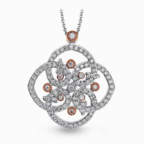 Simon G. 18k White Gold Diamond Pendant