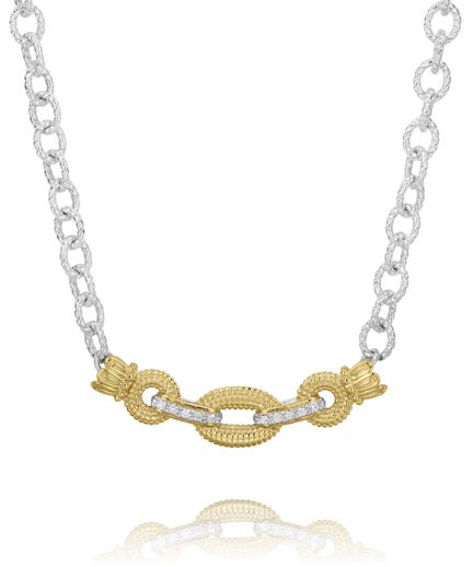 Vahan 14k Gold & Sterling Silver Diamond Necklace