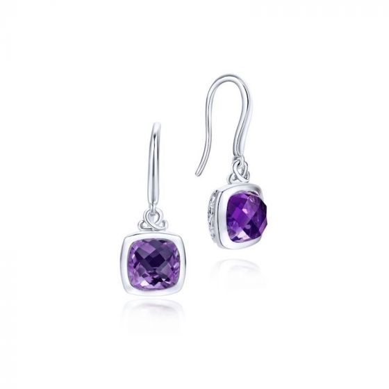 Gabriel & Co. Sterling Silver Lusso Color Gemstone Drop Earrings