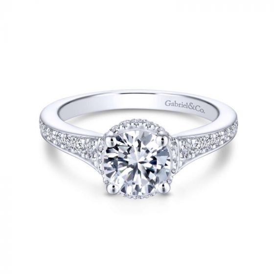 Gabriel & Co. 14k White Gold Infinity Straight Engagement Ring