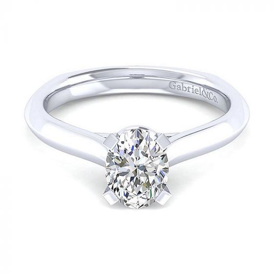 Gabriel & Co 14K White Gold Rina Solitaire Diamond Engagement Ring