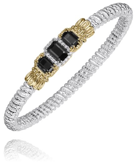 Vahan 14k Gold & Sterling Silver Black Onyx Bracelet