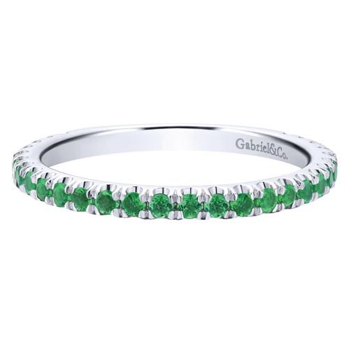 Gabriel & Co. 14k White Gold Stackable Gemstone Ring