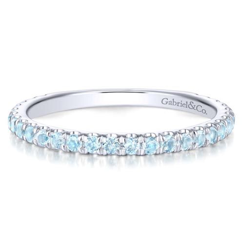 Gabriel & Co. 14k White Gold Stackable Gemstone Ring