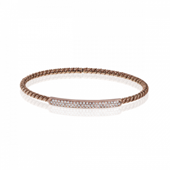 Simon G. 18k White Gold Diamond Bangle Bracelet