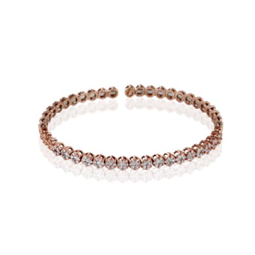Simon G. 18k Rose Gold Diamond Bangle Bracelet