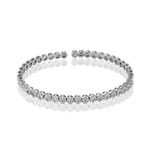 Simon G. 18k White Gold Diamond Bangle Bracelet