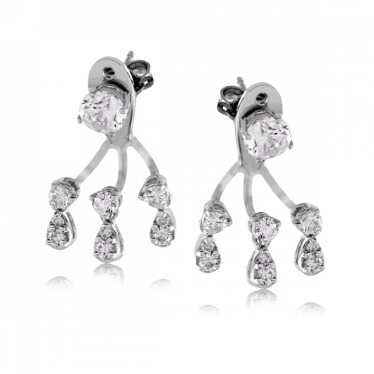 Simon G. 18k White Gold Diamond Earrings
