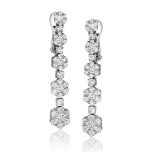 Simon G. 18k White Gold Diamond Earrings