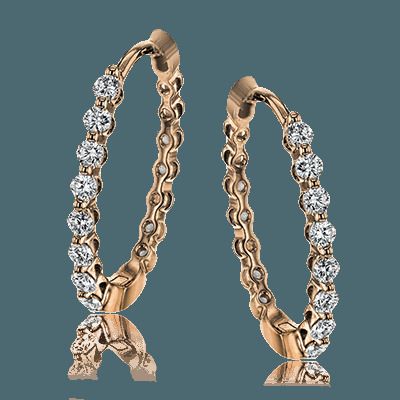 Simon G. 18k White Gold Hoop Earrings