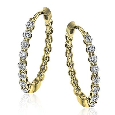 Simon G. 18k White Gold Hoop Earrings