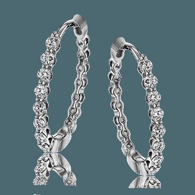 Simon G. 18k White Gold Hoop Earrings