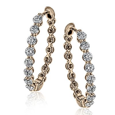 Simon G. 18k White Gold Hoop Earrings